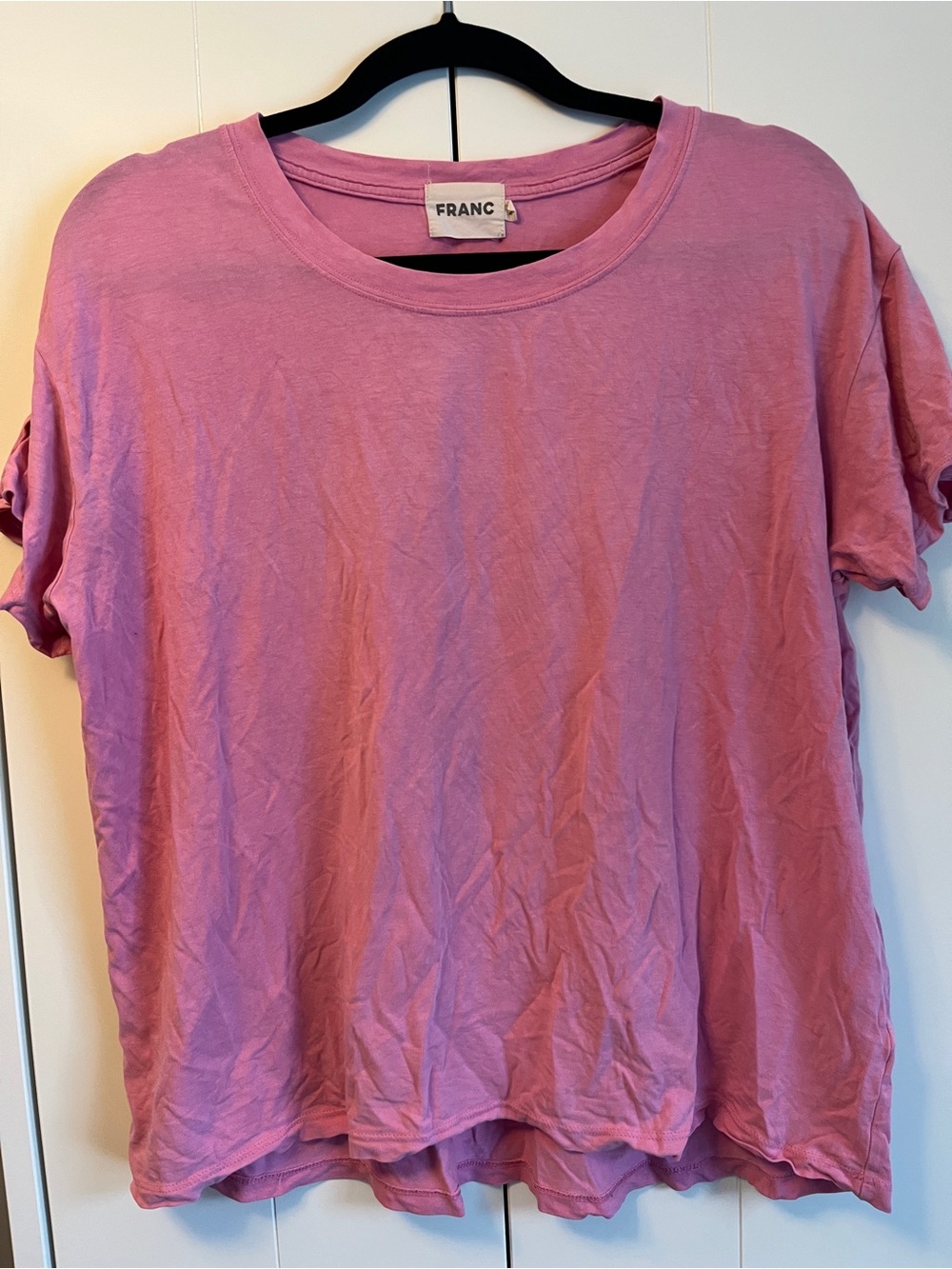 Pink Short Sleeve Crewneck Tee made in Canada 🇨🇦